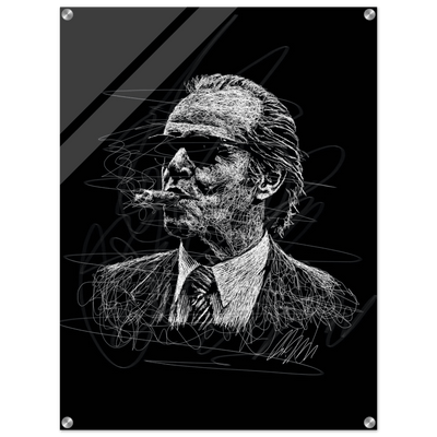 Iconic Al Pacino 'Scarface' Scribble Art Acrylic Print – Vibrant, Modern, Durable Wall Decor - Vibrantwalls
