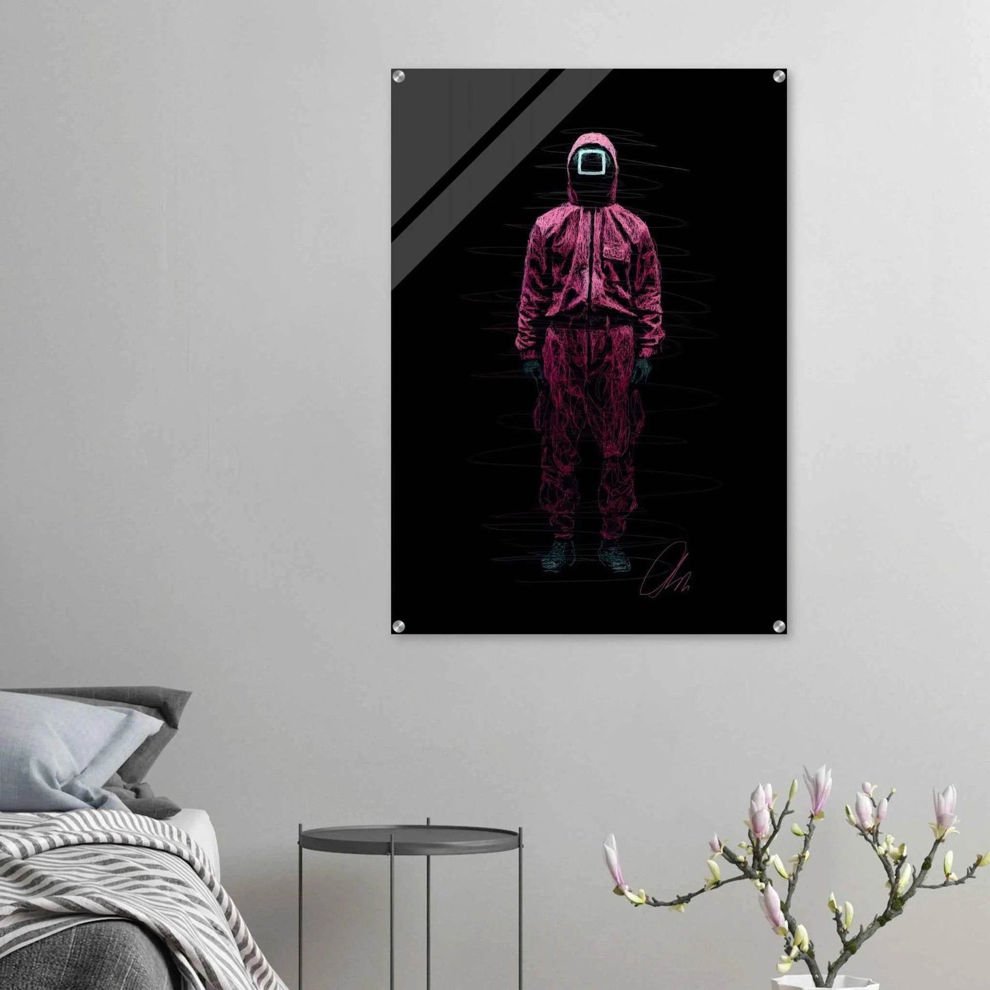 Squid Game Movie Poster - Vivid Scribble Wall Art Print for Modern Decor in 18 Sizes - Vibrantwalls