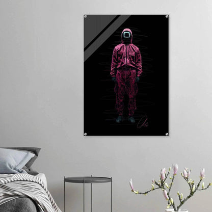 Squid Game Movie Poster - Vivid Scribble Wall Art Print for Modern Decor in 18 Sizes - Vibrantwalls