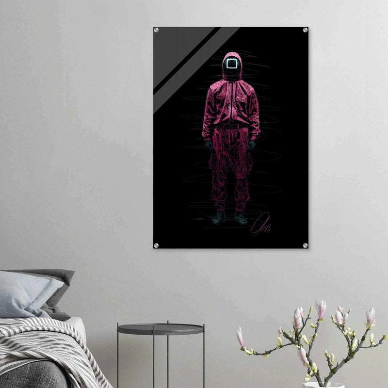 Squid Game Movie Poster - Vivid Scribble Wall Art Print for Modern Decor in 18 Sizes - Vibrantwalls