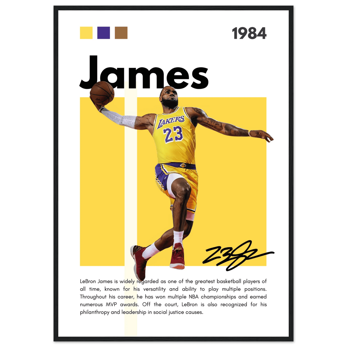 LeBron James King James Lakers Art Print - Vibrantwalls