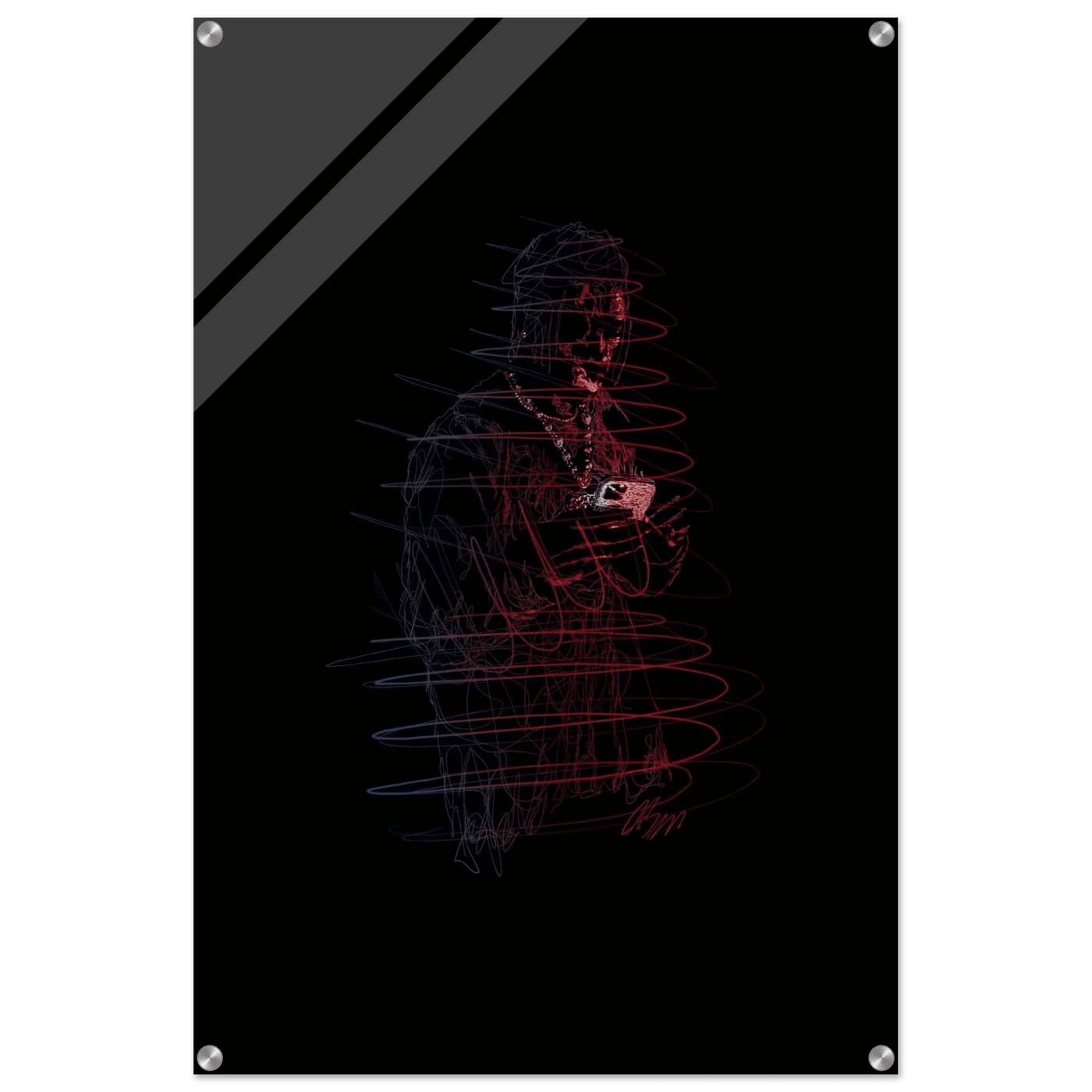 Connor McGregor 'Mystic Mac' Abstract Acrylic Print – Dynamic, Neon-Effect Wall Art in Multiple Sizes - Vibrantwalls