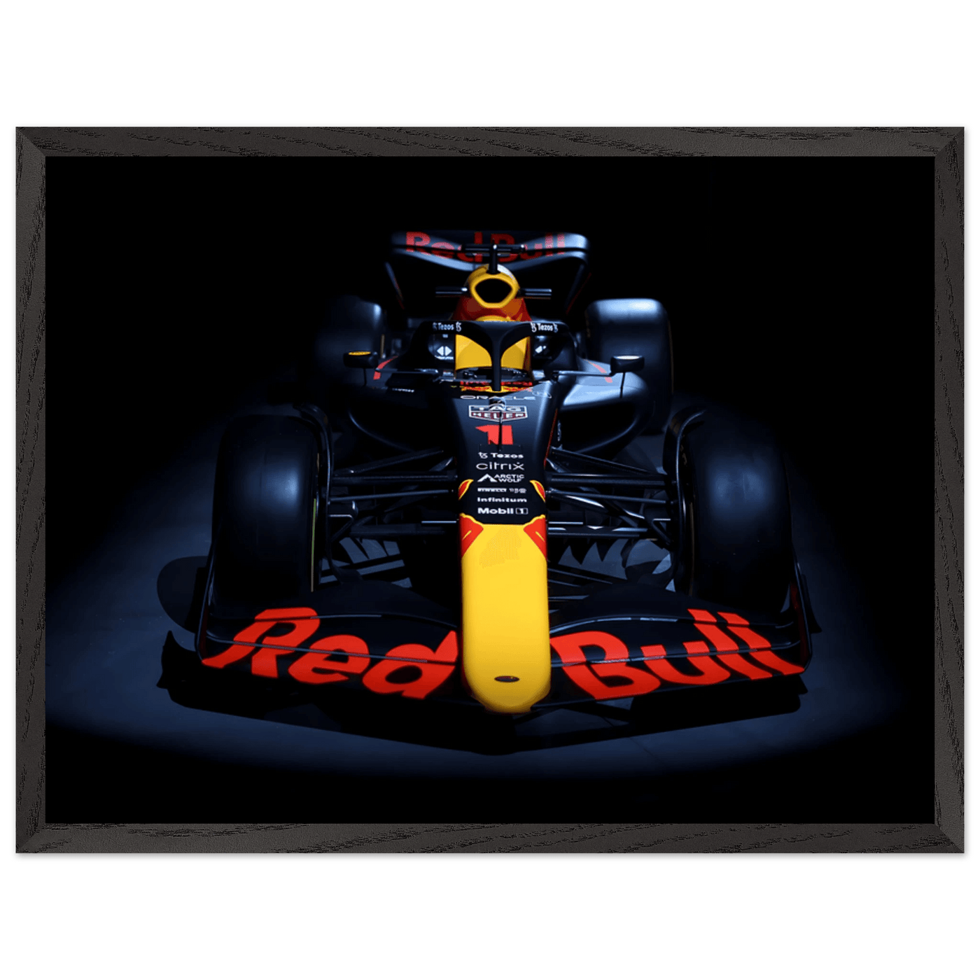 Red Bull Racing F1 Car Framed Poster – Premium Wooden Frame Art - Vibrantwalls