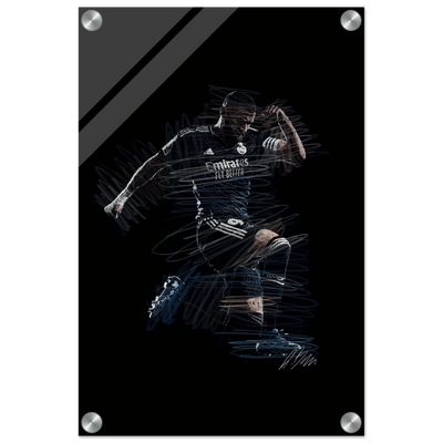 Dynamic Footballer Acrylic Print – Motion-Inspired, Durable, Modern Sports Wall Art - Vibrantwalls