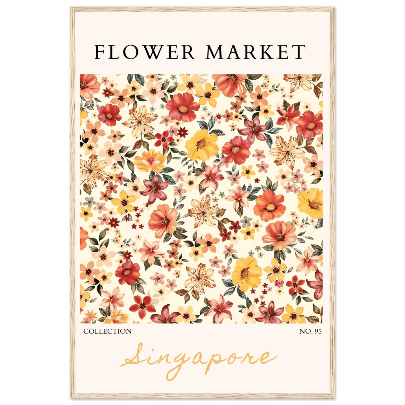 Flower Market Collection Framed Posters – Vibrant Floral Art Prints | Ready-to-Hang in Your Choice of Frame - Vibrantwalls