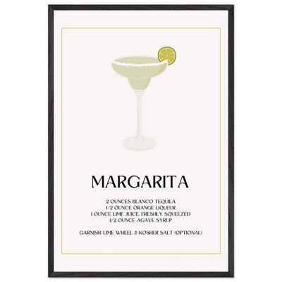 Margarita Cocktail Recipe Tequila Lime Salt Rim - Vibrantwalls