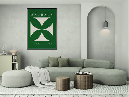 Bauhaus Exhibition 1919 Green Movement Style Design Wall Art - Vibrantwalls