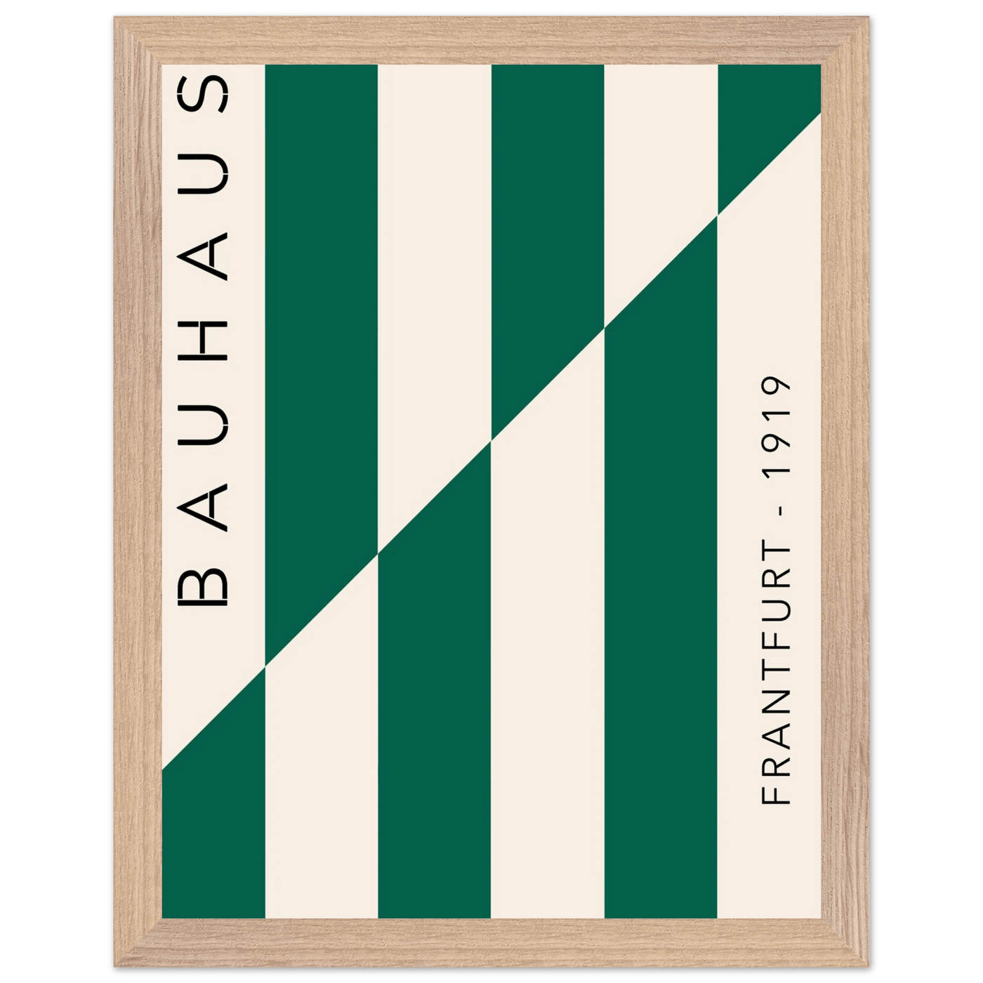 Bauhaus Emerald Green & Cream Modern - Vibrantwalls