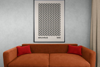 Bauhaus 1919 Geometric Cube Pattern Art Print – Modern Minimalist Framed Poster in Multiple Sizes - Vibrantwalls