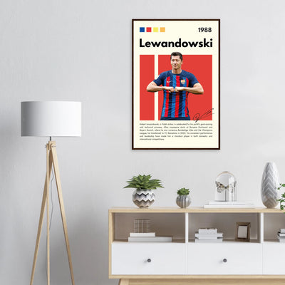 Robert Lewandowski FC Barcelona Framed Football Poster Vibrantwalls