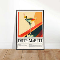 Dirty Martini Cocktail Recipe Wall Art - Vibrantwalls
