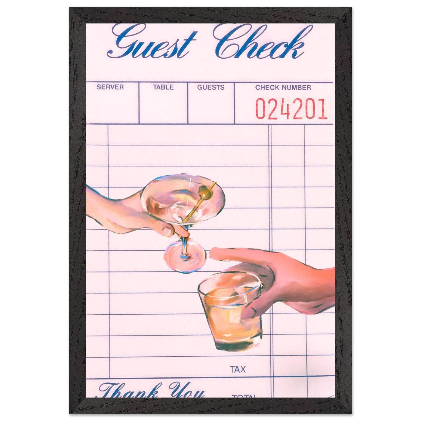 Guest Check Cheers - Vibrantwalls