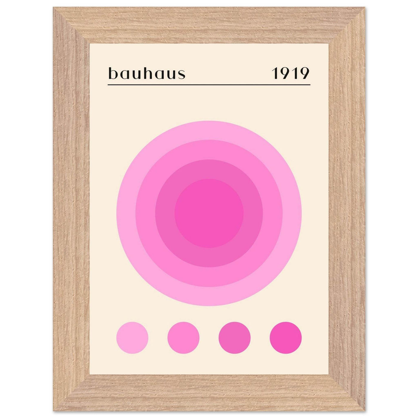 Bauhaus Pink Gradient Circle - Vibrantwalls