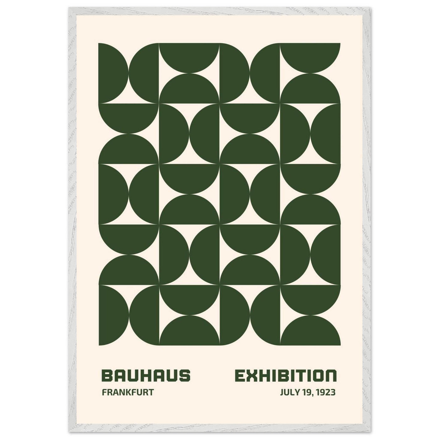 Bauhaus Forest Green & Cream Modern - Vibrantwalls
