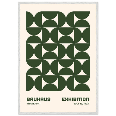 Bauhaus Forest Green & Cream Modern - Vibrantwalls