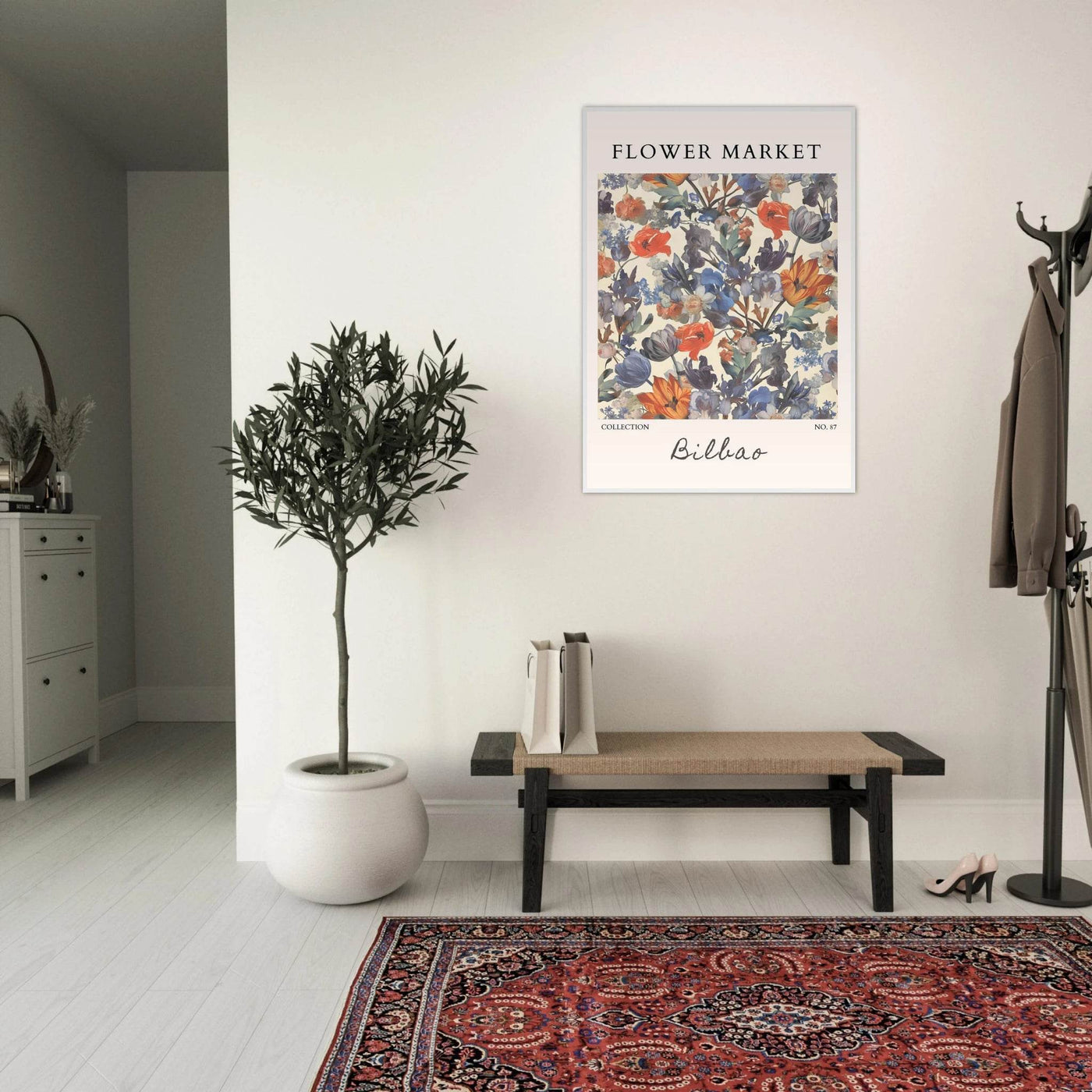 Flower Market Bilbao Print – Elegant Floral Framed Poster | Vibrant Nature & Botanical Art, Ready-to-Hang - Vibrantwalls