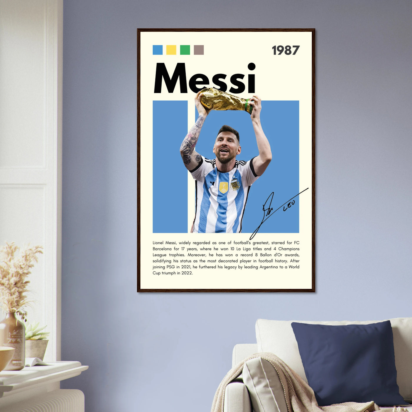 Lionel Messi World Cup Champion Framed Poster Vibrantwalls