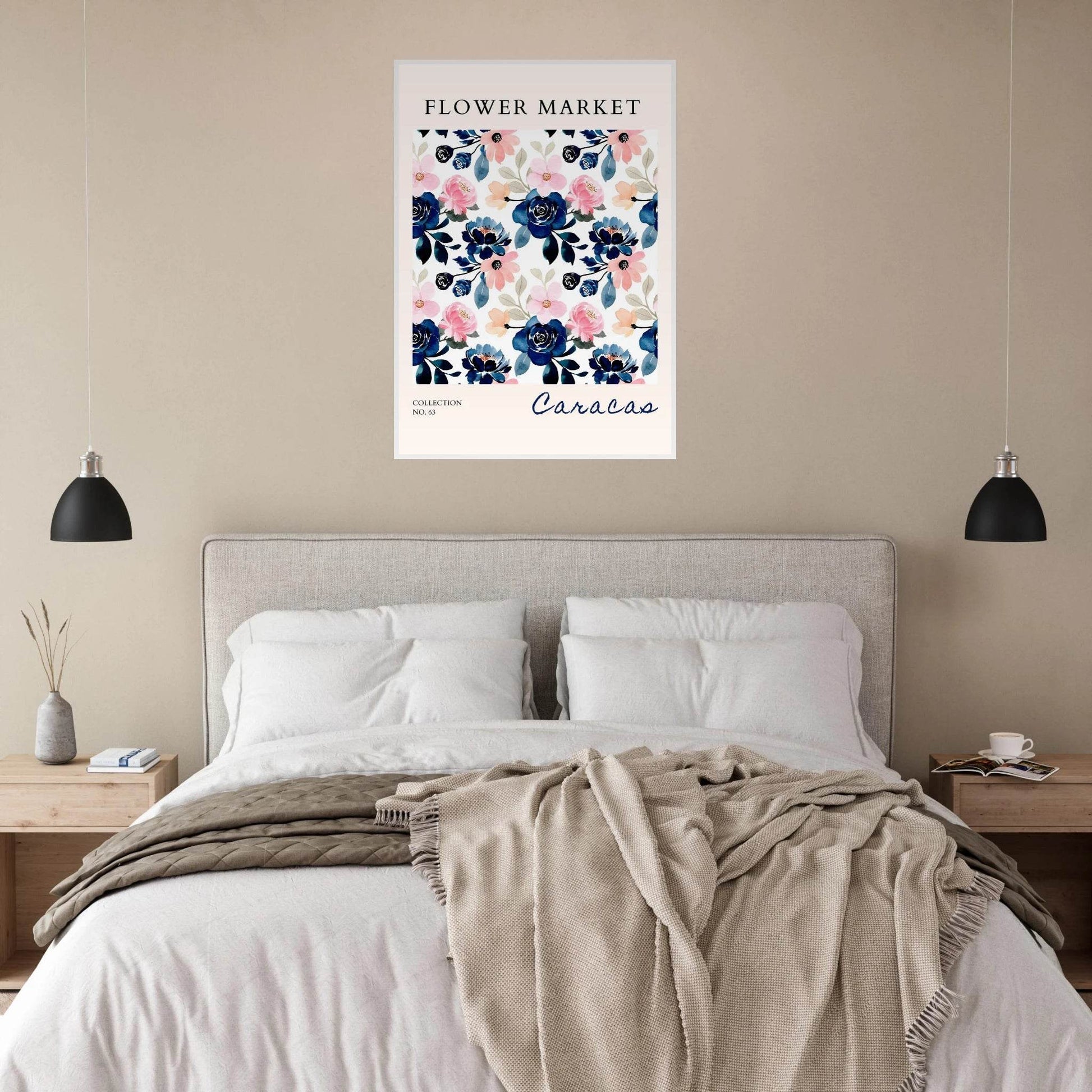 Flower Market Collection No. 63 Framed Poster – Vibrant Watercolor Botanicals | Ready-to-Hang Floral Art - Vibrantwalls