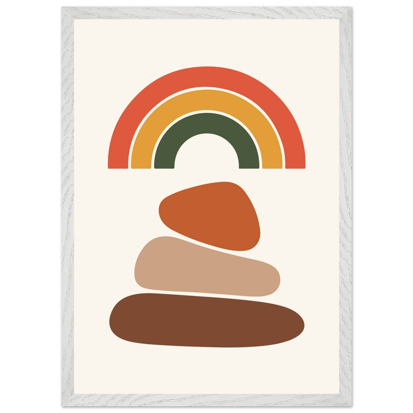 Desert Rainbow & Stone Stack - Vibrantwalls