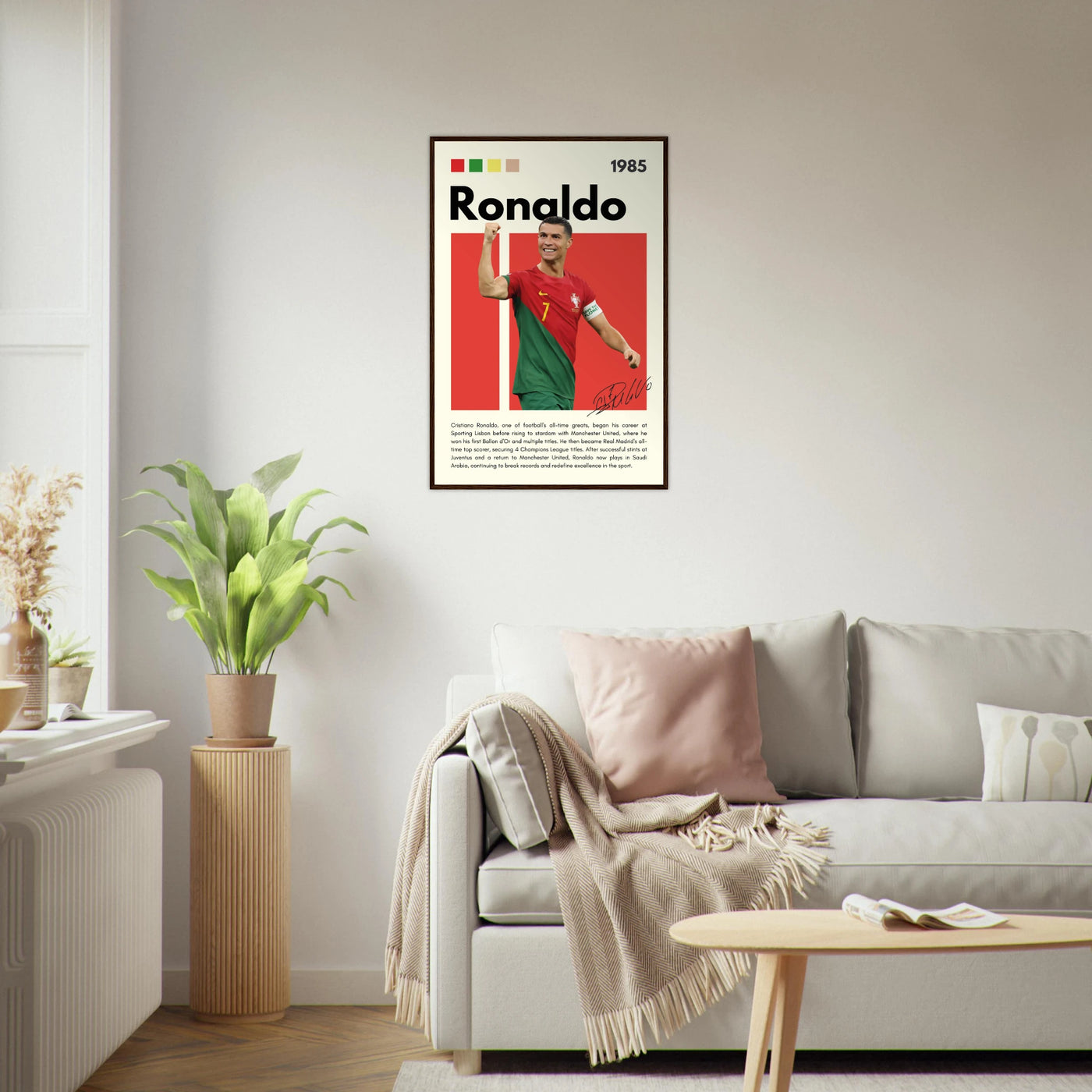 Cristiano Ronaldo Portugal Soccer Framed Football Poster Vibrantwalls