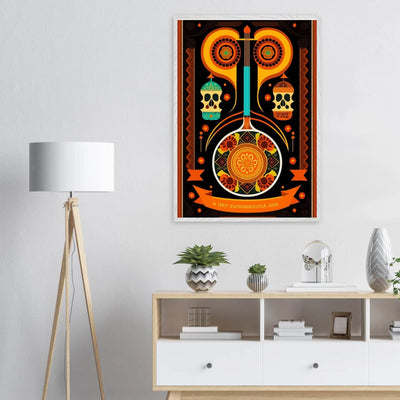 Vibrant Day of the Dead Guitar - Vibrantwalls