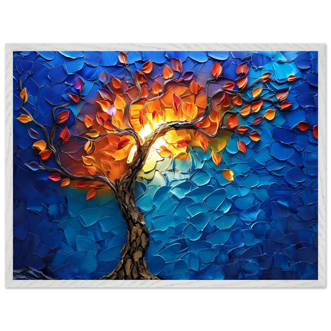 Vibrant Tree of Life Palette Knife Art - Vibrantwalls