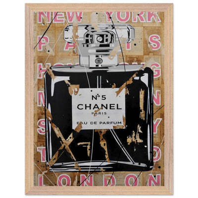 Chanel No. 5 Abstract Luxury Perfume Art Print – Premium Framed Pop Art for Modern Interiors - Vibrantwalls