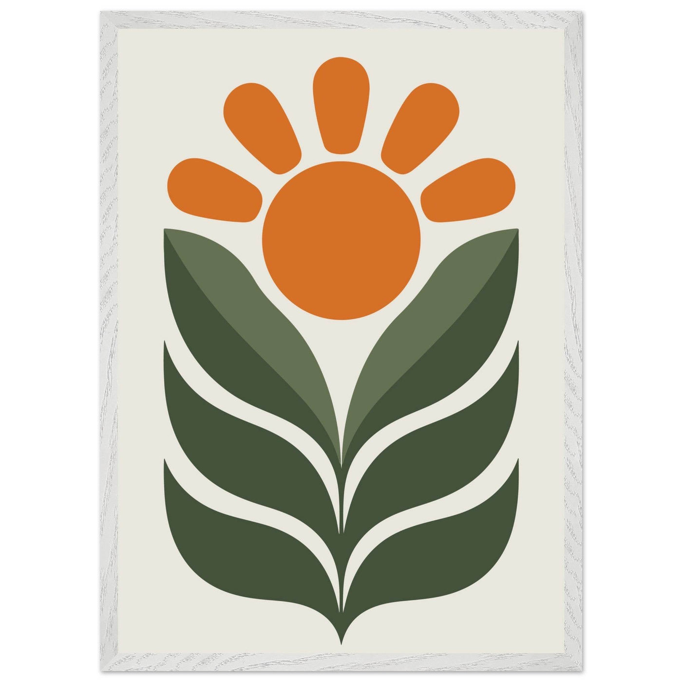 Boho Sun & Leaves Art - Vibrantwalls