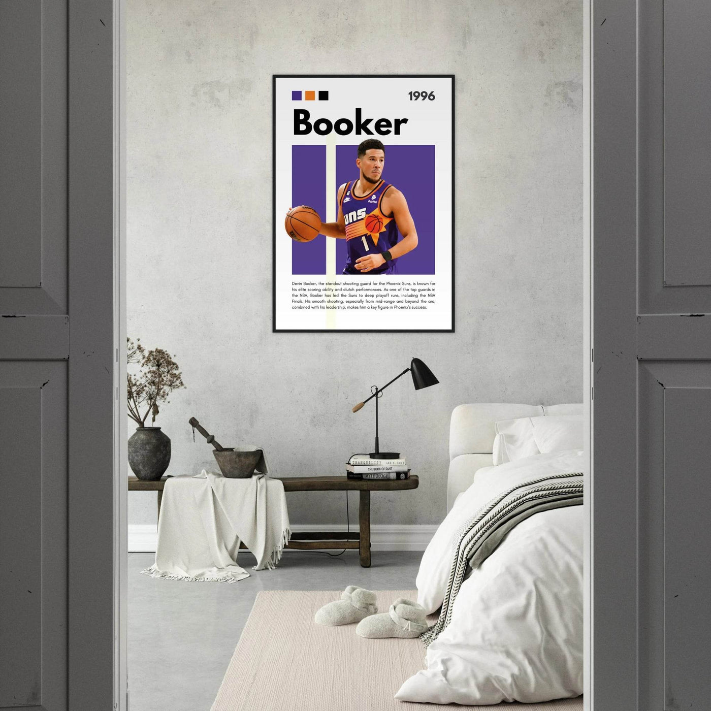 Devin Booker Phoenix Suns Modern Art Print - Vibrantwalls