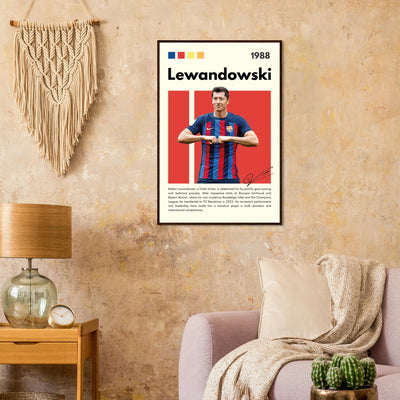 Robert Lewandowski FC Barcelona Framed Football Poster Vibrantwalls