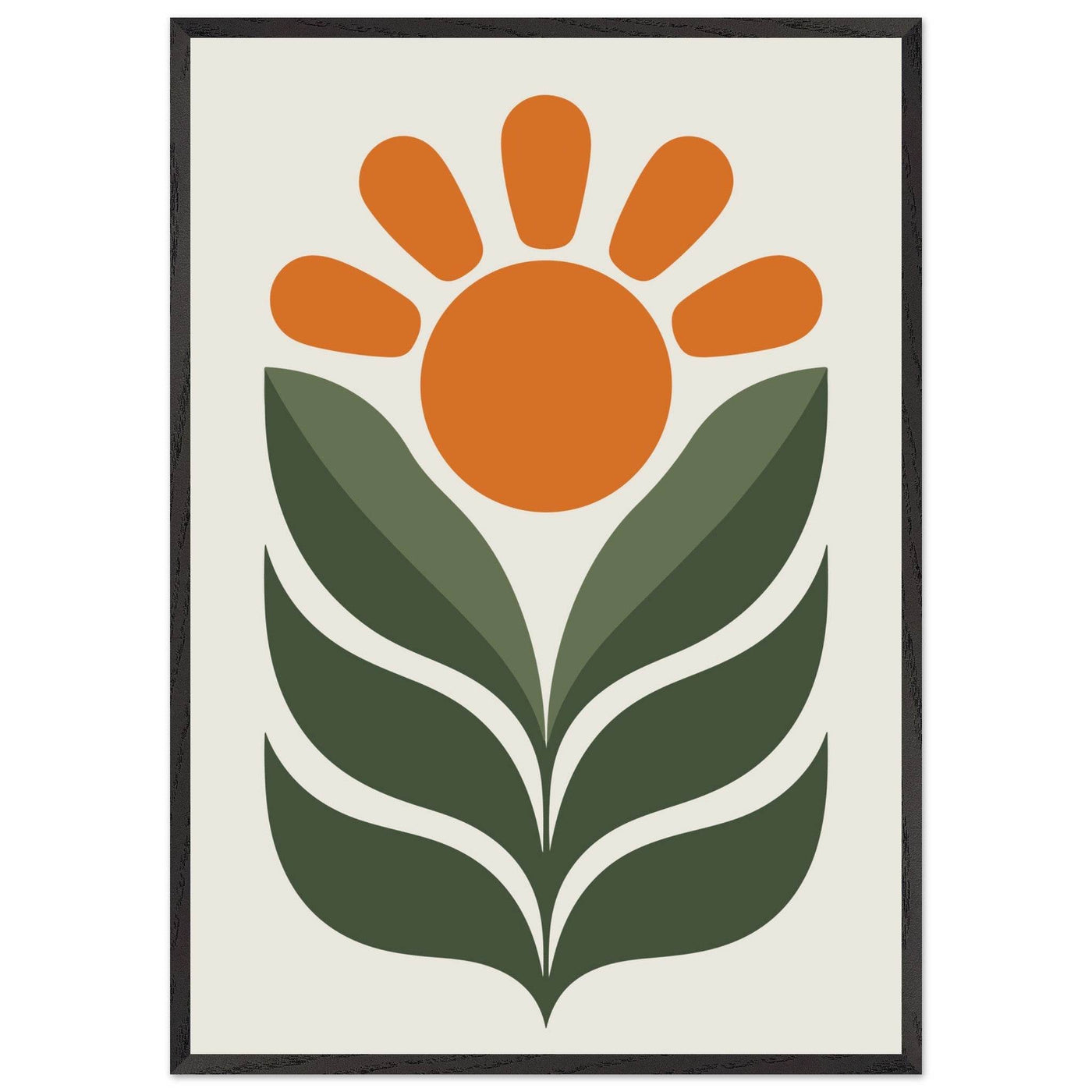 Boho Sun & Leaves Art - Vibrantwalls