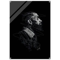 Nipsey Hussle Abstract Acrylic Print – Iconic, Contemporary, Durable Wall Art in Multiple Sizes - Vibrantwalls