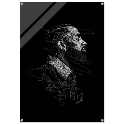 Nipsey Hussle Abstract Acrylic Print – Iconic, Contemporary, Durable Wall Art in Multiple Sizes - Vibrantwalls