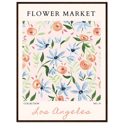 Abstract Floral Framed Poster – Pastel Blossom & Leaf Art Prints | Ready-to-Hang Wall Decor - Vibrantwalls