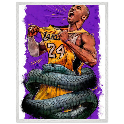 Kobe Bryant 'Black Mamba' Pop Art Poster – Eco-Friendly, Framed & Ready to Hang - Vibrantwalls