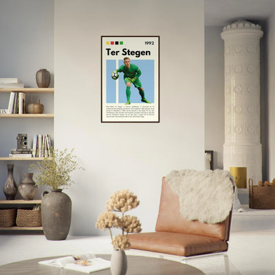 Marc-André Ter Stegen FC Barcelona Goalkeeper Framed Poster – Minimalist Football Art Print Vibrantwalls