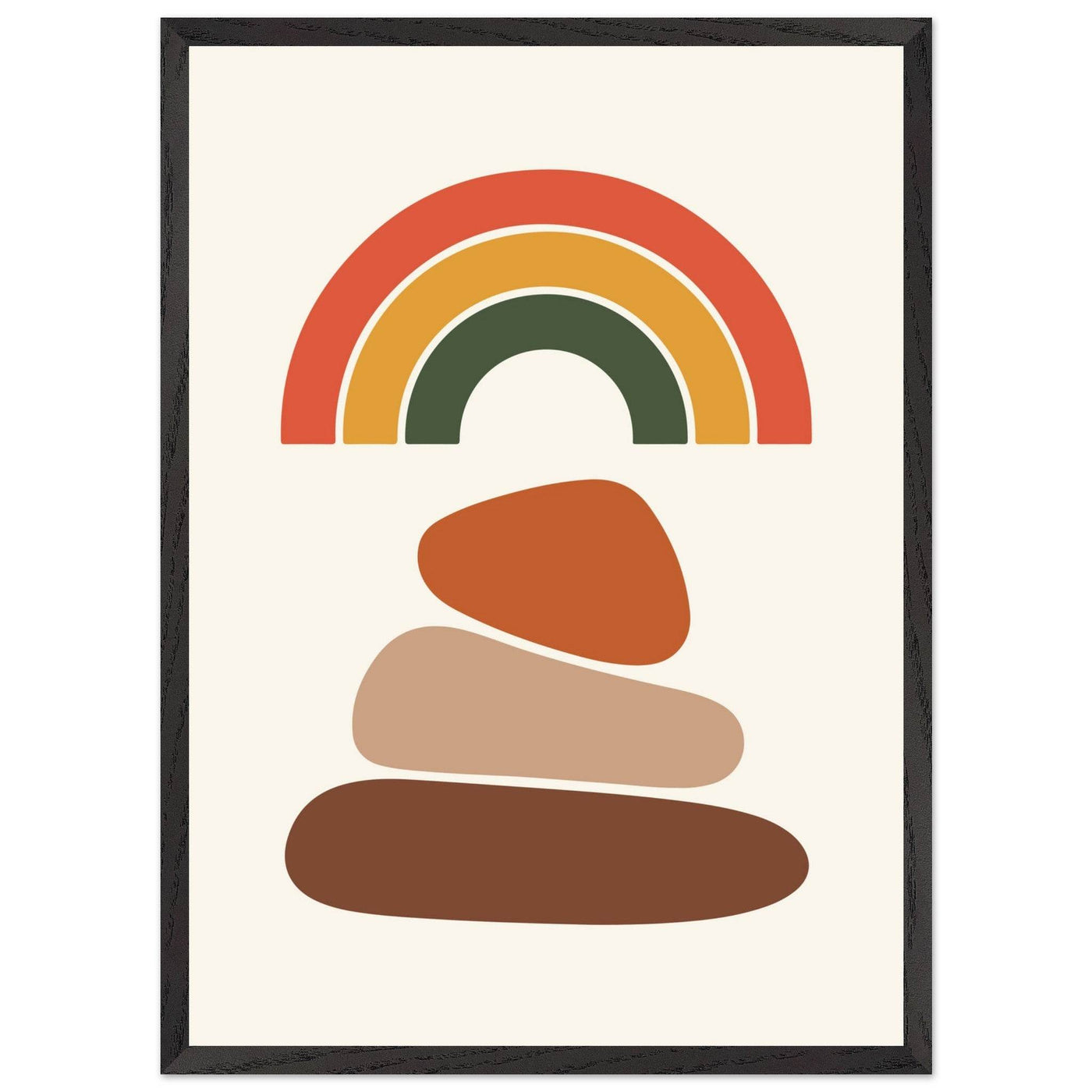Desert Rainbow & Stone Stack - Vibrantwalls