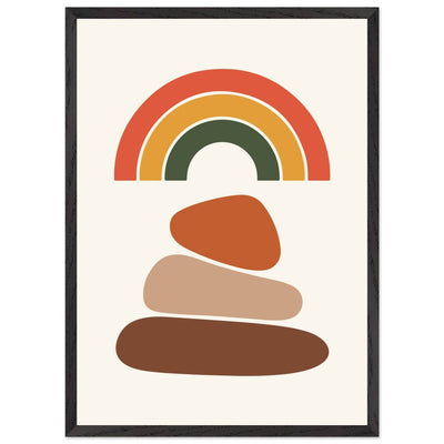 Desert Rainbow & Stone Stack - Vibrantwalls