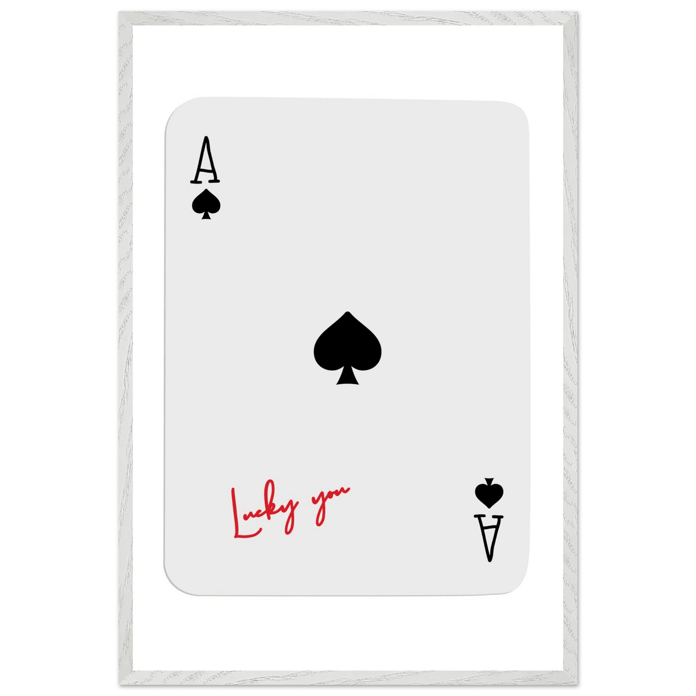 Ace of Spades Lucky You Print - Elegant Card Game Wall Art, Eco-Friendly Framed Poster in Multiple Sizes & Finishes - Vibrantwalls