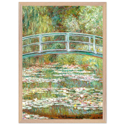 Bridge Over a Pond Art Print - Water Lilies Decorative Artwork for Your Space - Vibrantwalls