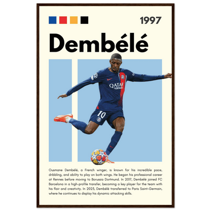 Ousmane Dembélé PSG Soccer Football Legends Poster Wall Art - Vibrantwalls