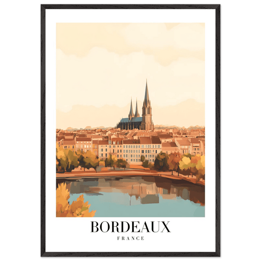 Bordeaux France Vintage Wine Country Travel Poster - Wall Art - Vibrantwalls