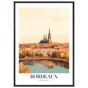 Bordeaux France Framed Poster – Vintage Travel Wall Art with Wooden Frame in Your Choice of Size & Finish - Vibrantwalls