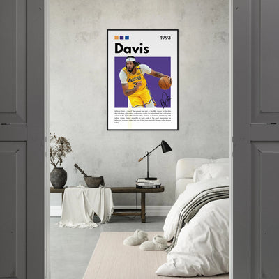 Anthony Davis Lakers Modern Basketball Art Print Vibrantwalls