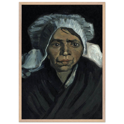 Peasant Woman Sculpture - Exquisite Head of a Peasant Woman Art Piece - Vibrantwalls