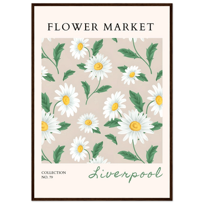 Charming Daisy Field Framed Poster – Botanical 'Flower Market' Art Print | Ready-to-Hang in Your Choice of Frame - Vibrantwalls