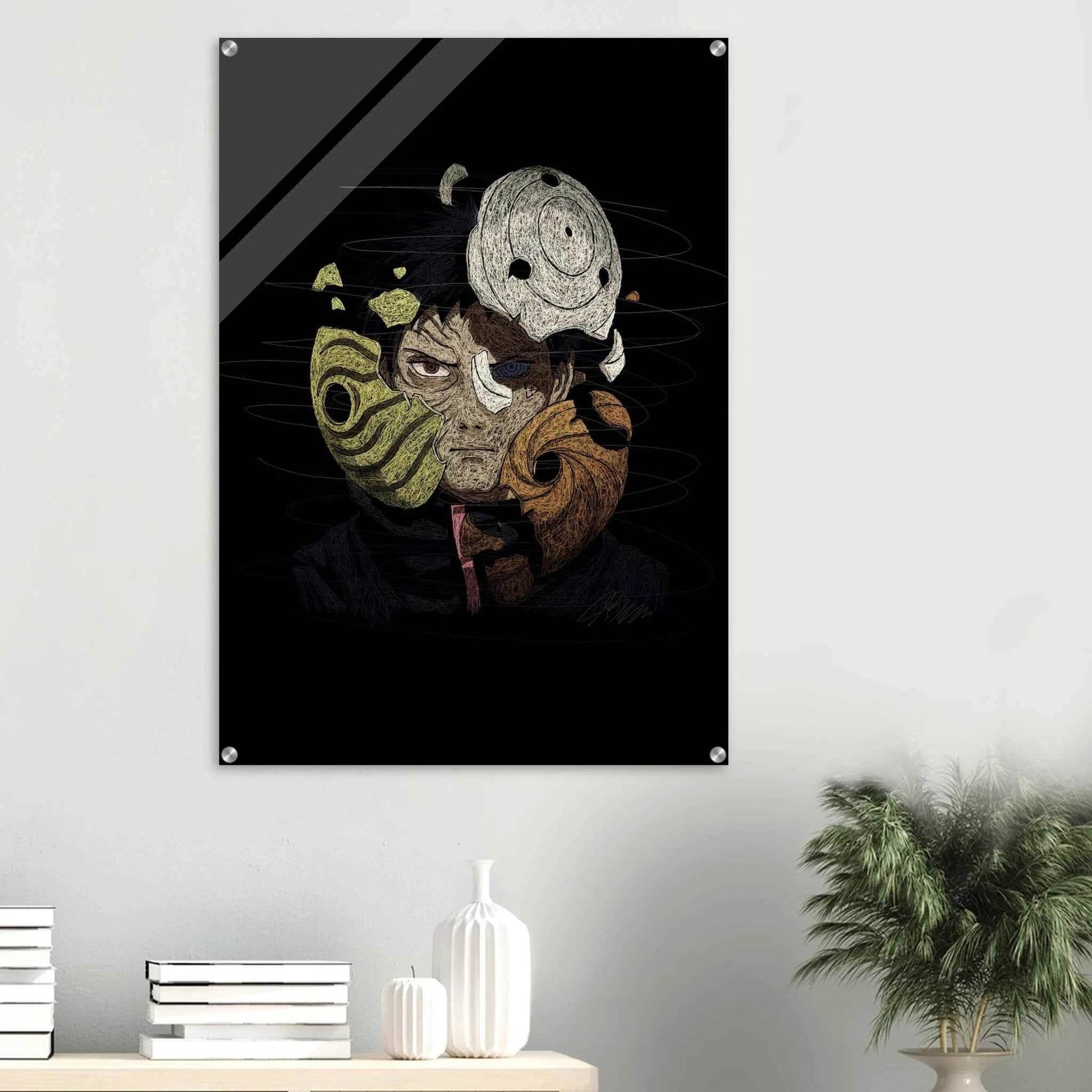 Anime Warrior Acrylic Print – Dynamic, Textured, Modern Wall Art in various sizes - Vibrantwalls