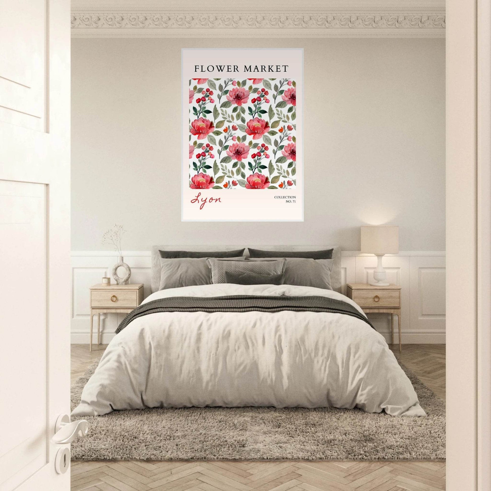 Lyon Flower Market Vibrant Watercolor Botanical - Wall Art - Vibrantwalls