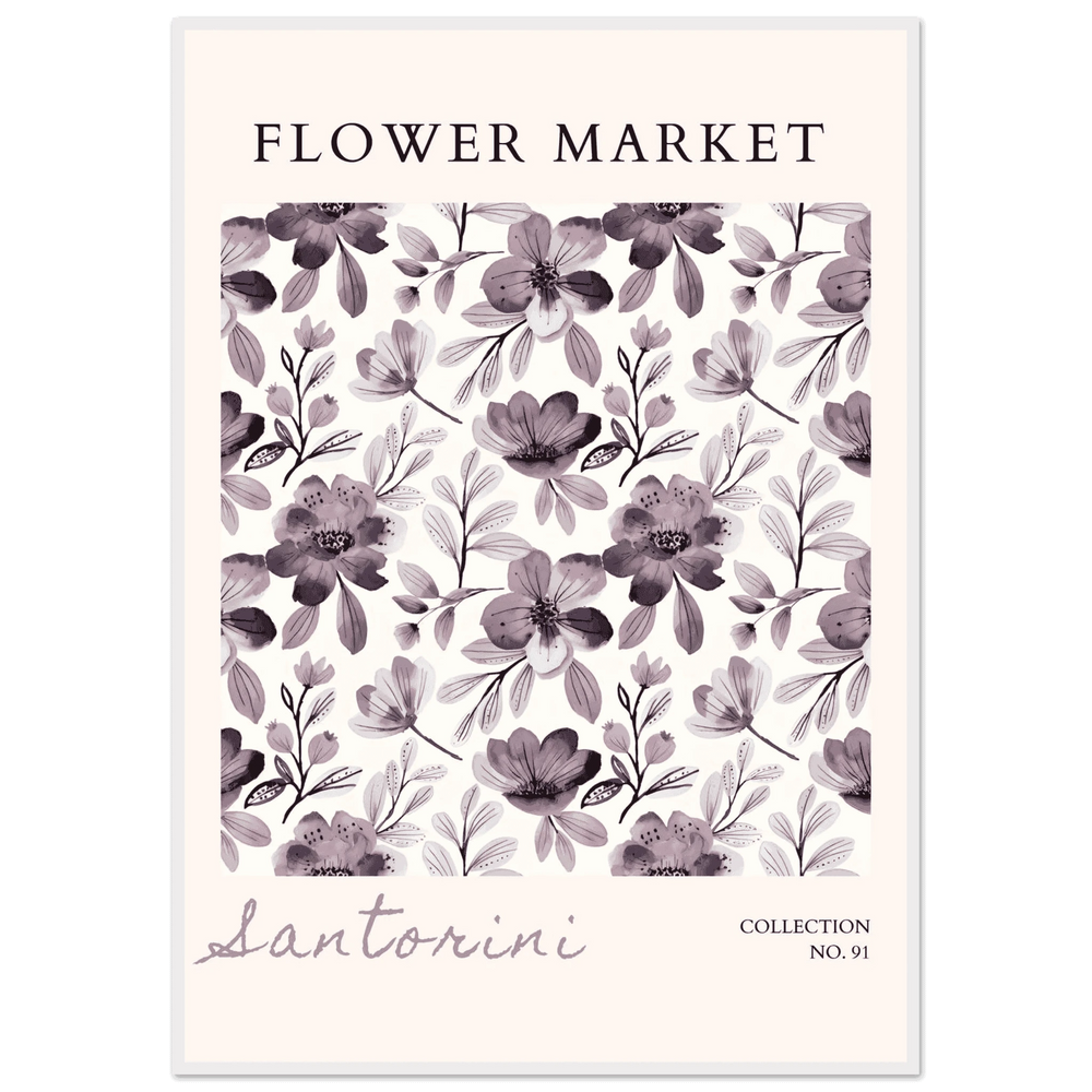 Santorini Flower Market Wall Art - Vibrantwalls