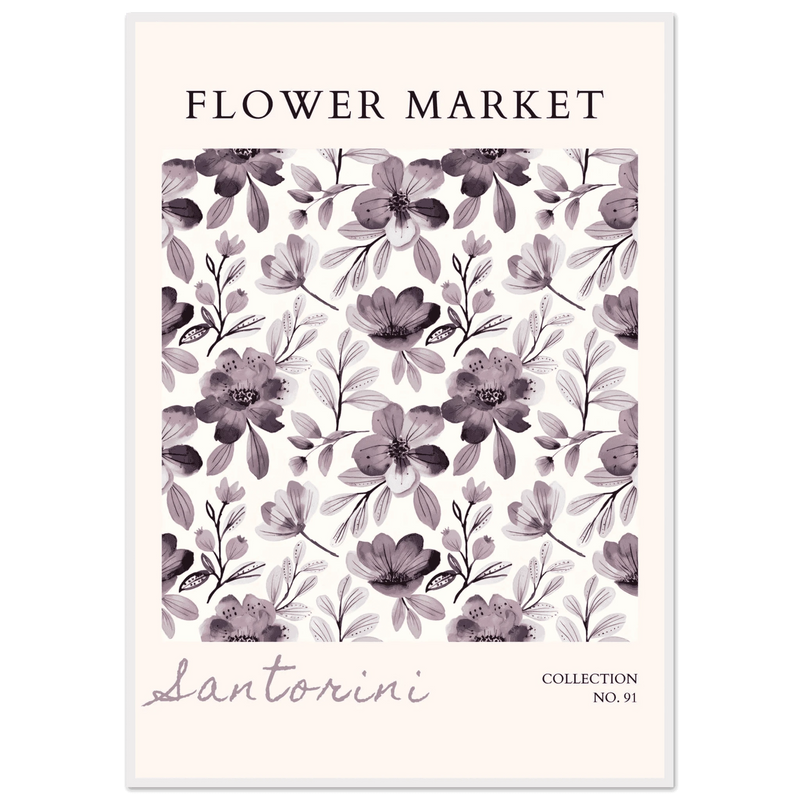 Santorini Flower Market Wall Art - Vibrantwalls